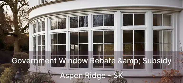  Government Window Rebate & Subsidy Aspen Ridge - SK