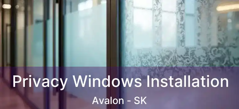  Privacy Windows Installation Avalon - SK