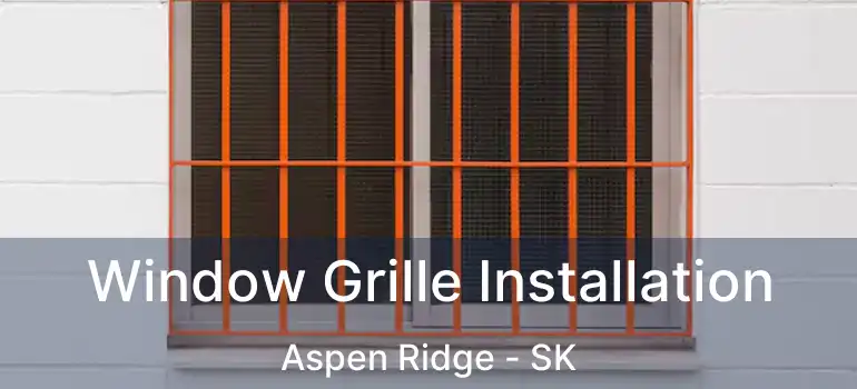  Window Grille Installation Aspen Ridge - SK