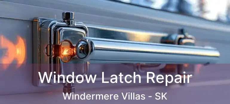  Window Latch Repair Windermere Villas - SK